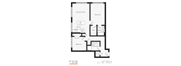 C7 Two Bedroom / Two Bath (Phase One). The Rigsbee Collection. Durham, NC.