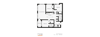 D2 Three Bedroom / Two Bath (Phase One). The Rigsbee Collection. Durham, NC.