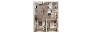 A1A- One Bed / One Bath. 4th Floor. No Balcony. The Easley. Rock Hill, SC.