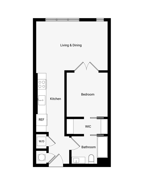 B10 One Bedroom / One Bath (Phase One). The Rigsbee Collection. Durham, NC.