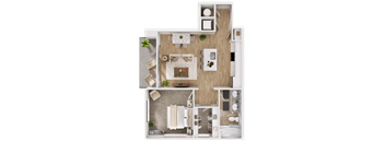 C1 Floor Plan at The Fitzgerald, Spartanburg, South Carolina