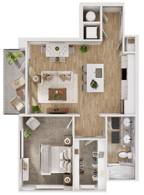 C2 Floor Plan at The Fitzgerald, Spartanburg