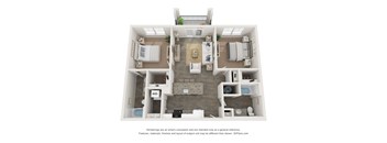 B1 Two Bedroom / Two Bath w/Balcony. Coronet Way Lofts. Charlotte, NC.