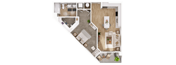 D Floor Plan at The Fitzgerald, South Carolina, 29302
