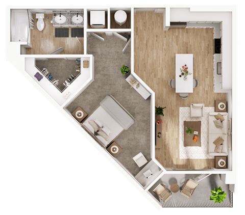 D Floor Plan at The Fitzgerald, South Carolina, 29302