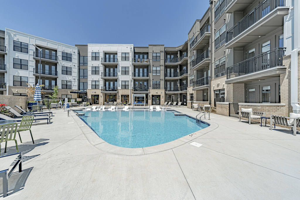 take a dip in our resort style swimming pool at The Fitzgerald, Spartanburg, South Carolina