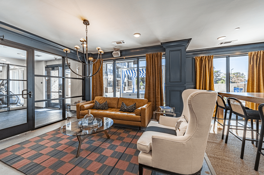 a living roo at The Fitzgerald, Spartanburg, SC, 29302