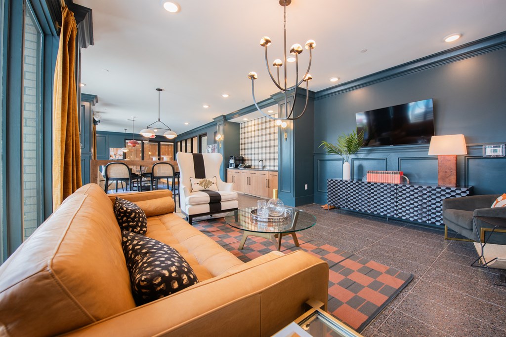 Clubroom With TV at The Fitzgerald, Spartanburg, South Carolina