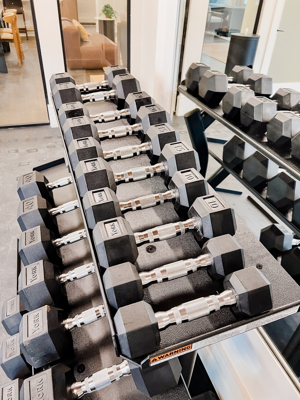 Row of dumbells at Hamilton Reserve, Greensboro, 27407