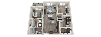 2B Two Bedroom / Two Bath The Southern Pines (Phase One) at Preston Ridge, North Carolina