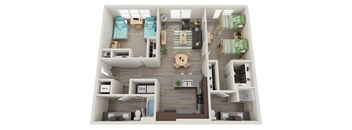 2C Two Bedroom / Two Bath The Foothills (Phase One).at Preston Ridge, Hickory, 28602