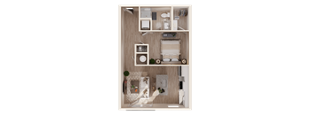 S1 - One Bed / One Bath Studio. The Easley. Rock Hill, SC.