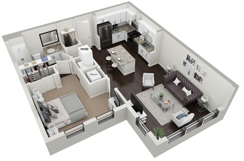 1 Bedroom 1 Bath with Balcony A at Skylark, Savannah, GA, 31401