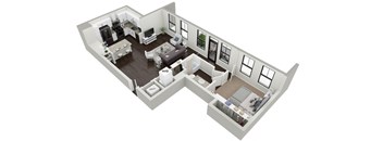 1 Bedroom 1 Bath with Balcony C at Skylark, Savannah, Georgia