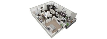 1 Bedroom 1 Bath with Balcony D at Skylark, Georgia