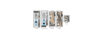 A series of images showing different floor plans of a house.