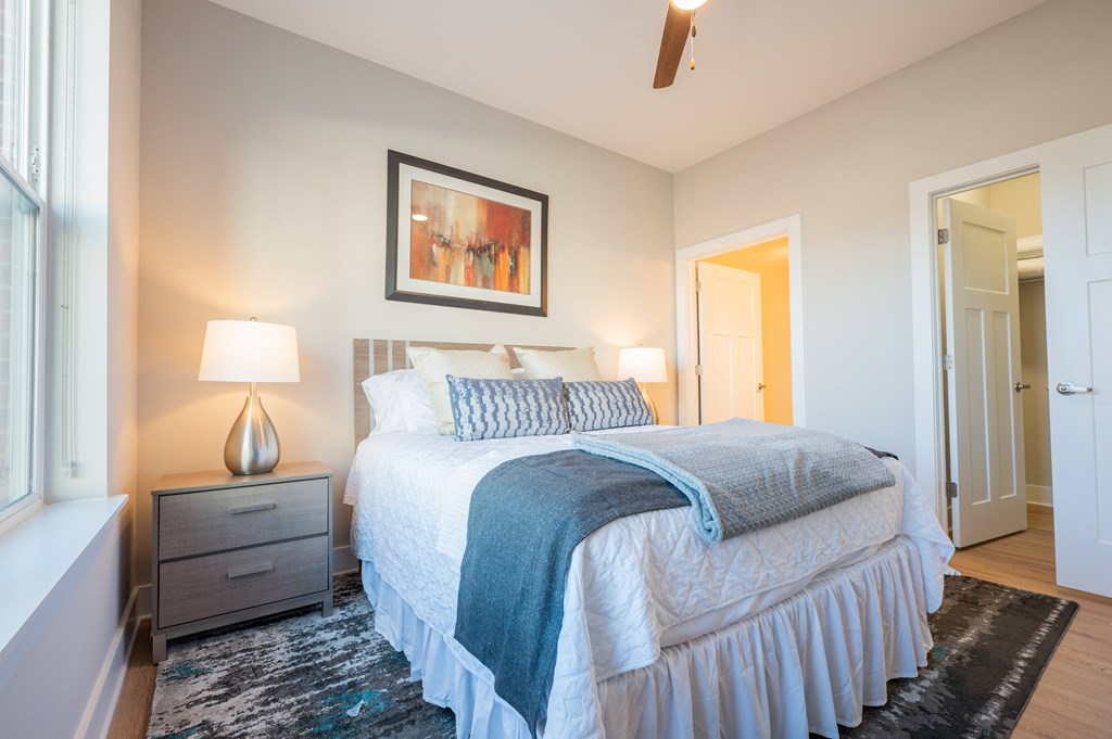 a bedroom with a bed and a closet at Park View Greer, Greer, 29365
