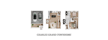 A floor plan of a Charles Grand Townhome is displayed.