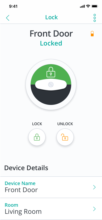 open smart lock from app at Skylark, Savannah, Georgia