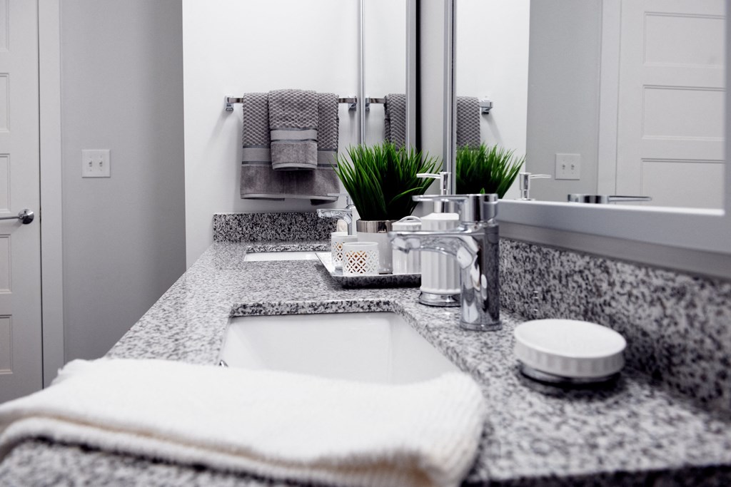 bathroom with vanity at Skylark, Savannah, Georgia