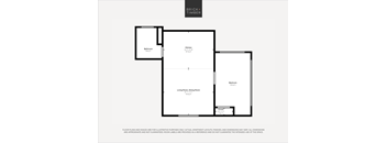 A black and white image of a floor plan for a Brick+Timber property.