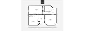 A floor plan for a property by Brick+Timber shows a living room, dining room, kitchen, and bedrooms.