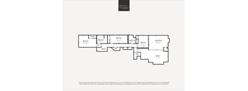 A black and white image of a floor plan for a Brick+Timber property.