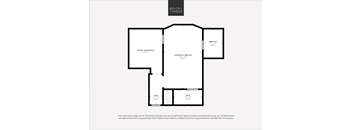 A black and white image of a floor plan for a Brick+Timber property.