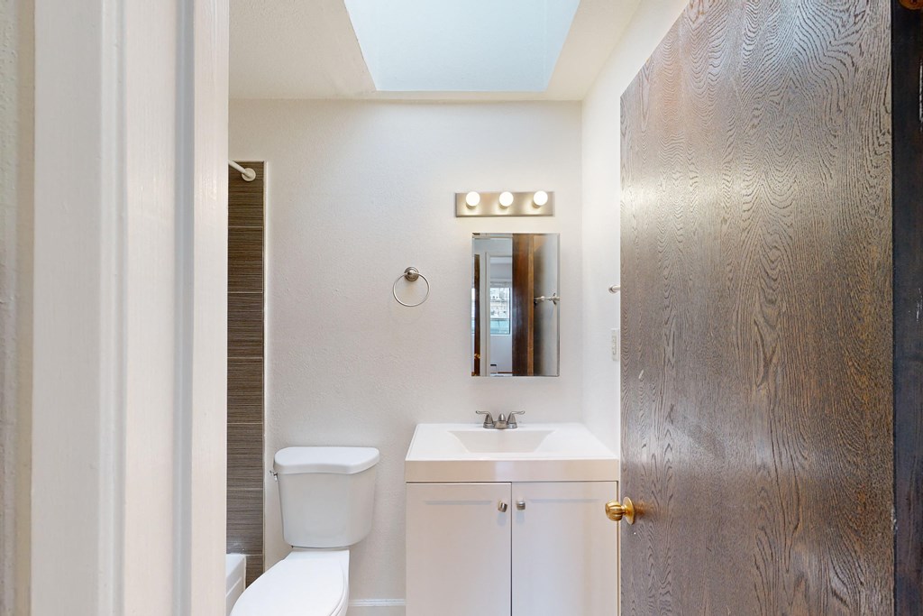 Bathroom with a toilet and sink