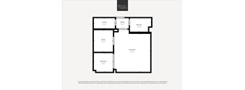 A black and white image of a floor plan for a Brick+Timber property.