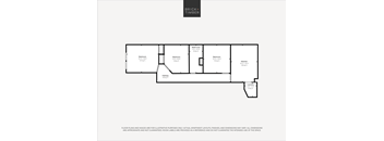 A black and white image of a floor plan for a Brick+Timber property.