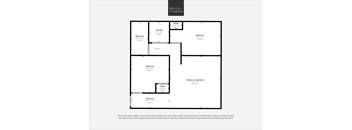 A black and white image of a floor plan for a Brick+Timber property.