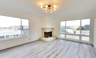 scenic, living room, view, ceiling fans, fireplace
