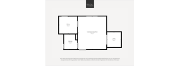 A black and white image of a floor plan for a Brick+Timber property.
