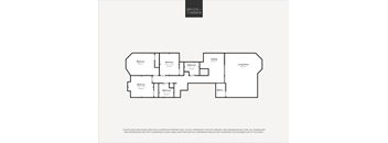 A floor plan of a property with two bedrooms, two bathrooms, a living room, and a kitchen.