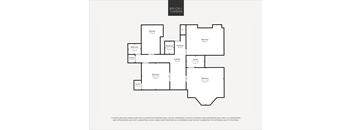 A black and white image of a floor plan for a Brick+Timber home.
