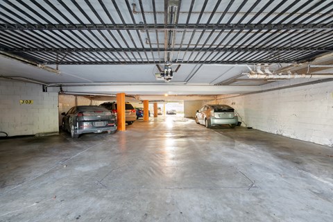 Apartment underground parking garage