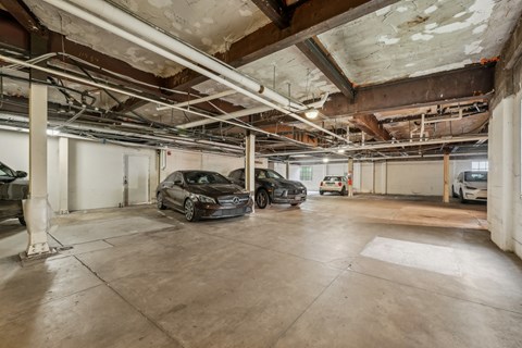 Apartment underground parking garage