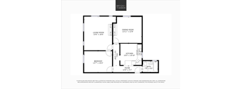 A black and white image of a floor plan for a brick and timber home.