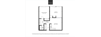 A black and white image of a floor plan for a brick and timber building.