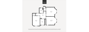 A black and white image of a floor plan for a property by Brick+Timber.