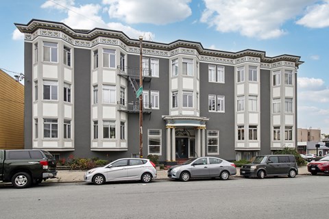 Front exterior view of the apartment building at 411 15th Ave, San Francisco, CA 94118, USA