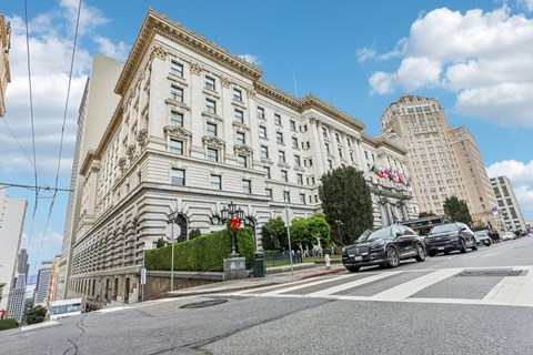 Side exterior view of the apartment building at 655 Stockton St, San Francisco, CA 94108, United States
