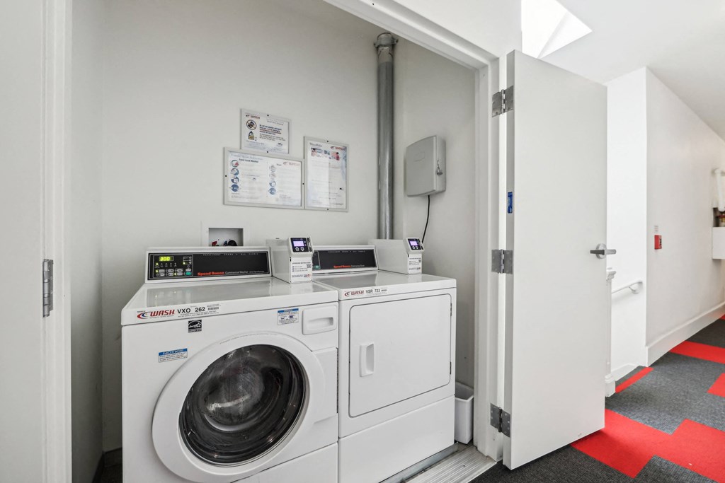 Room with a washer and dryer