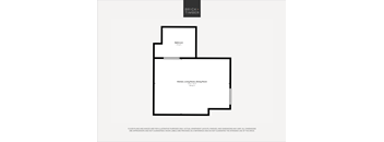 A black and white image of a floor plan for a Brick+Timber property.