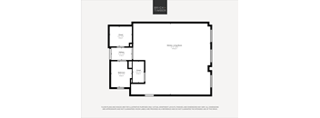 A black and white image of a floor plan for a Brick+Timber property.