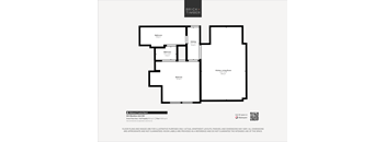 A black and white image of a floor plan for a property at 645 Broadway Unit 523 in Manitoba.