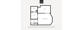 A black and white image of a floor plan for a Brick+Timber property.