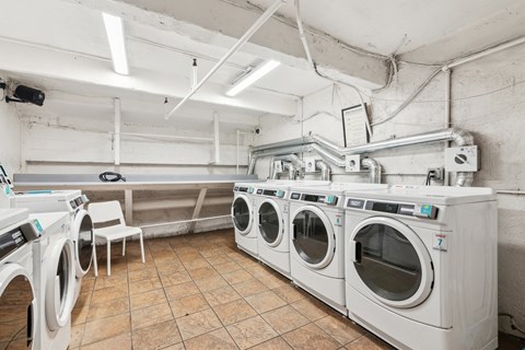 Laundry room with washing machines