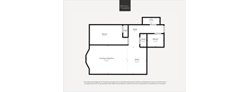 A black and white image of a floor plan for a Brick+Timber property.